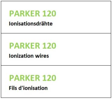 AIRBUTLER Parker120 Ionisationsdrähte (3 Stk)